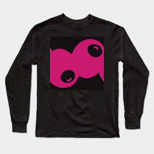 Pink berries, abstract pattern Long Sleeve T-Shirt